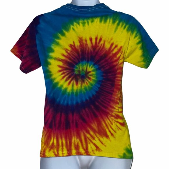 Knott's Berry Farm TShirt Mens S Snoopy Tee Tie Dye Glitter Peace Sign Colorful - Picture 6 of 9